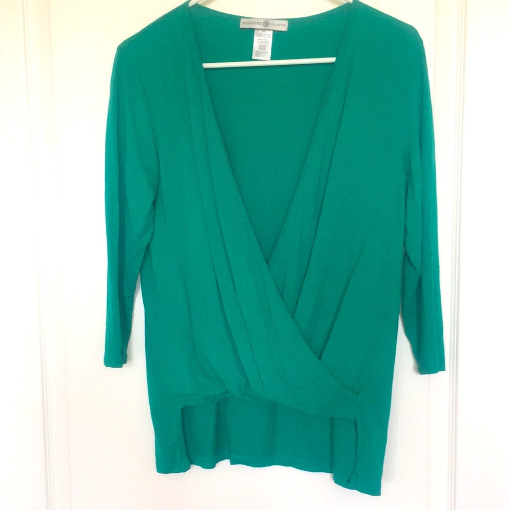 3 for $10 Green cross cross front Tee